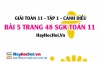Giải bài 5 trang 48 Toán 11 tập 1 SGK Cánh Diều